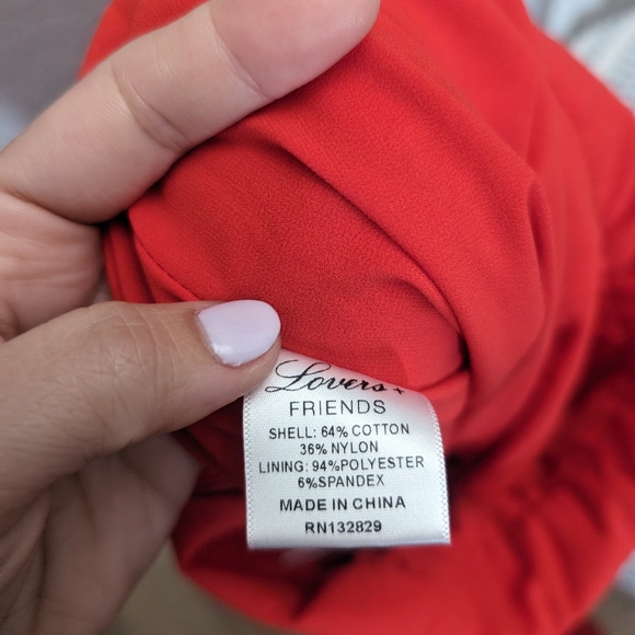 Lovers + Friends NWT Red Kenneth Lace Jumpsuit - Picture 15 of 16